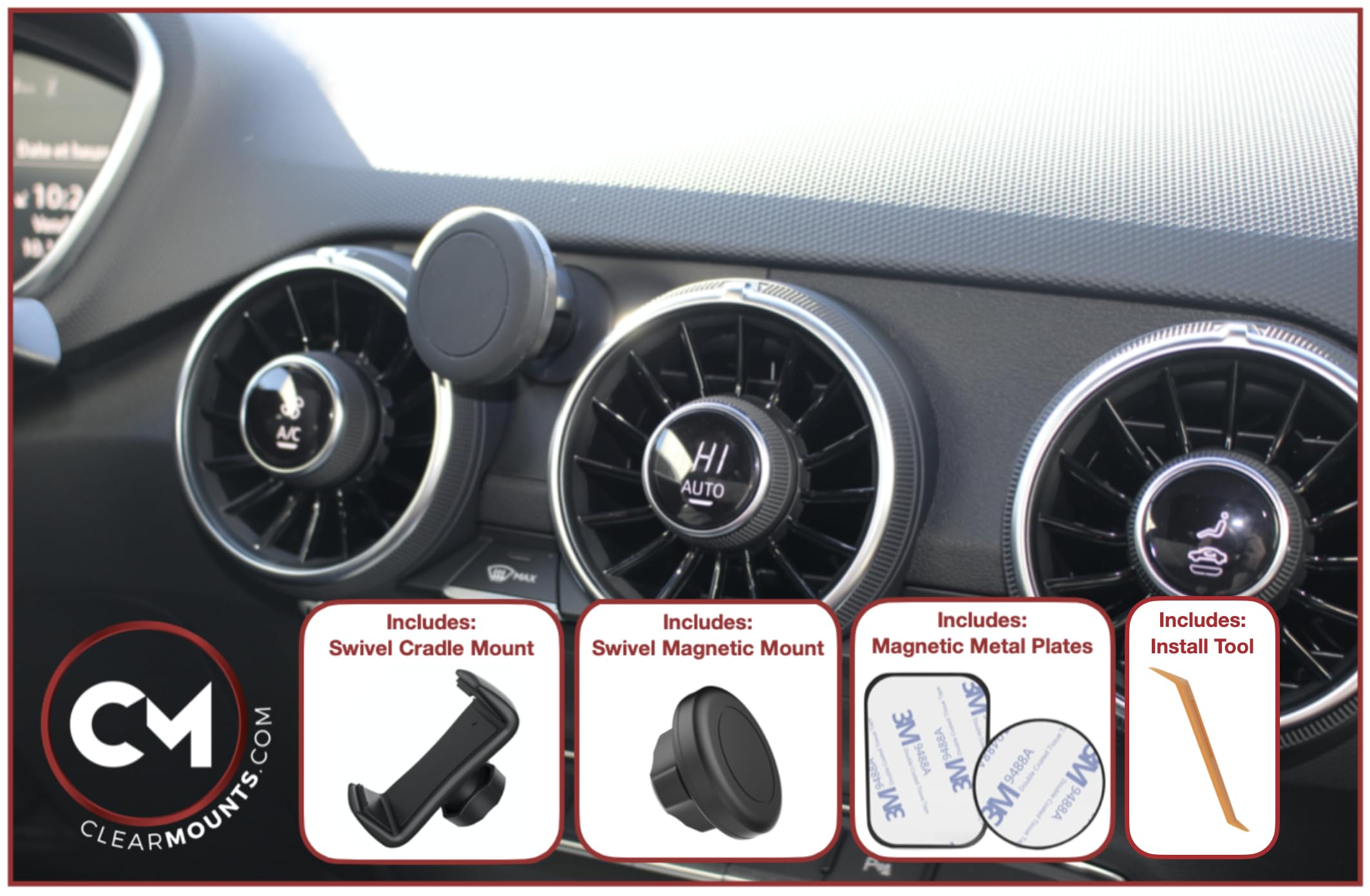Amazon.co.jp: Clearmounts アウディ TT(8S)専用設計 車載ホルダー